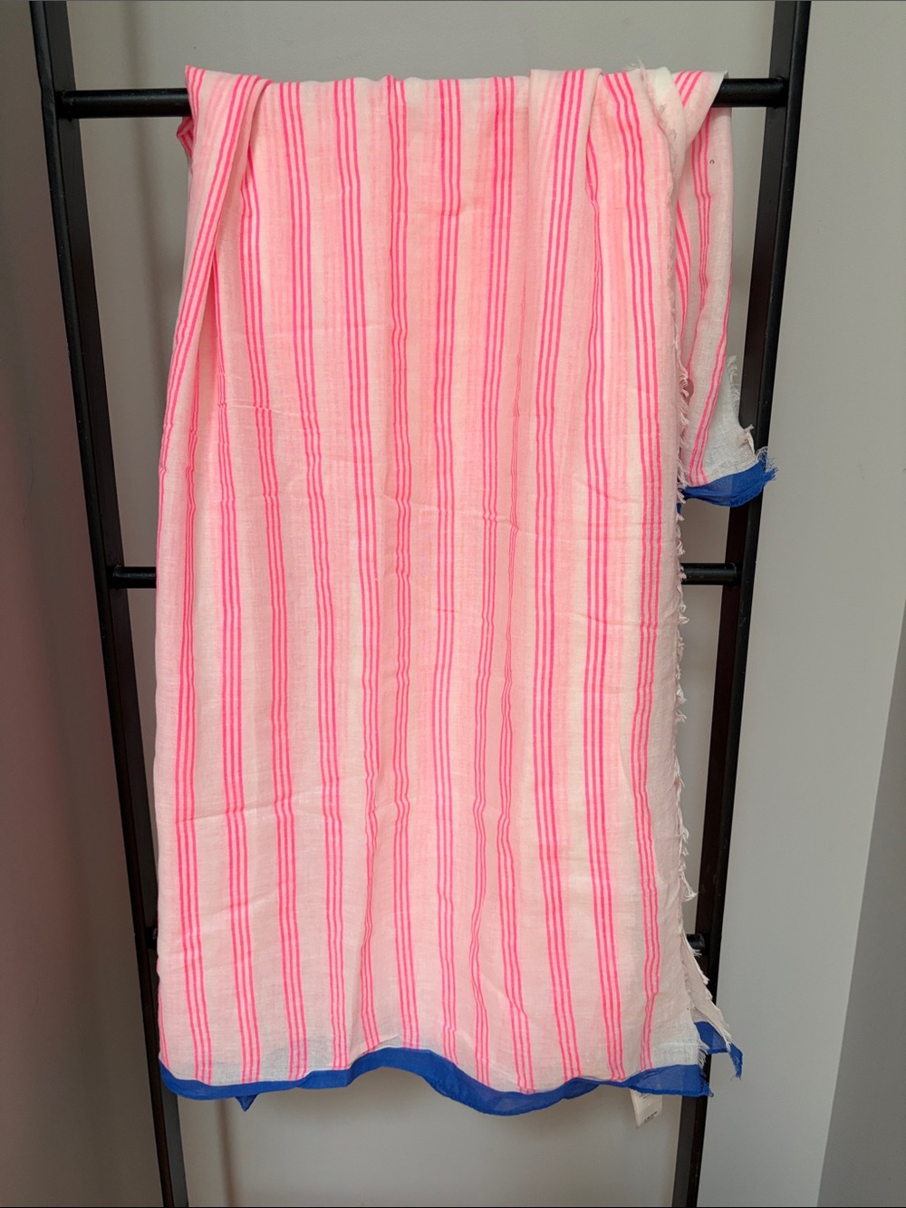 fresh hot  Pink and Blue Striped Cotton Sarong by joe fresh